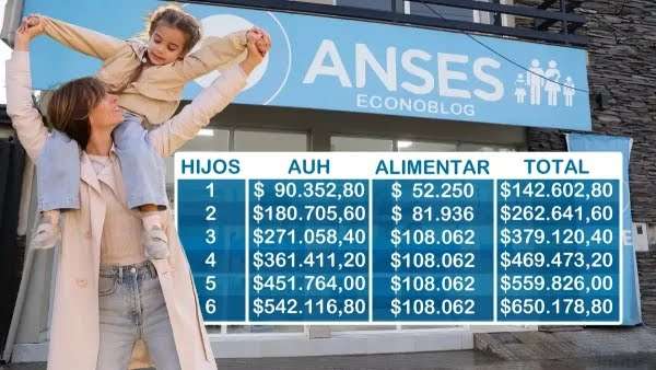 Montos de AUH y Tarjeta Alimentar en agosto de 2025
